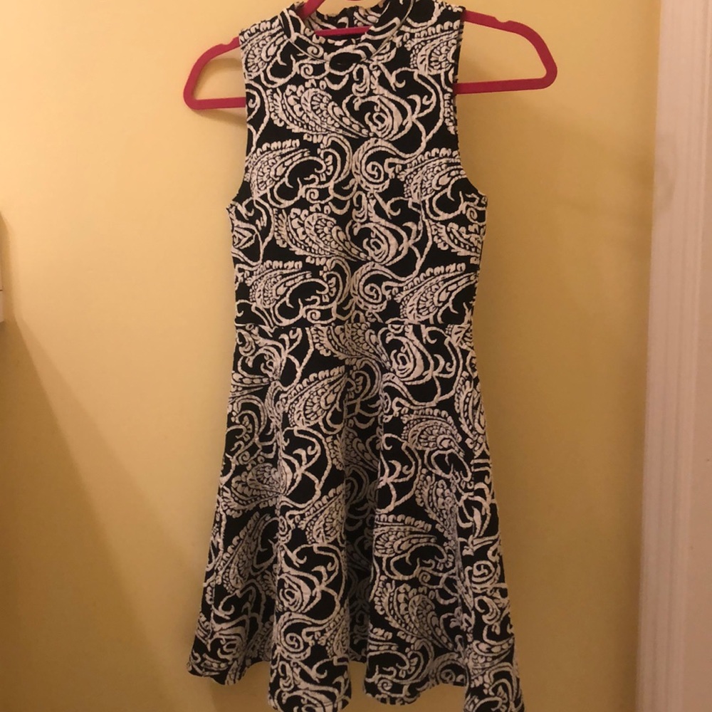 Black and white cocktail dress.